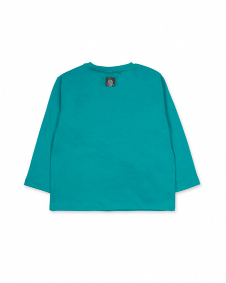 T-shirt bleu en maille pour garçon Cattitude T-shirt bleu en maille pour garçon Cattitude