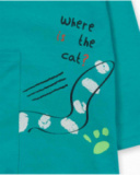 T-shirt bleu en maille pour garçon Cattitude T-shirt bleu en maille pour garçon Cattitude