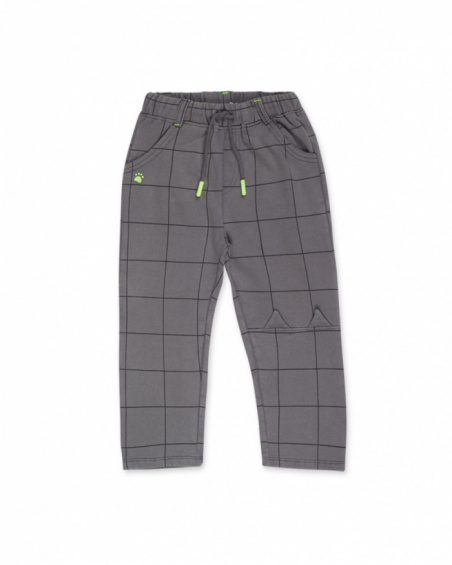 Pantalon peluche gris garçon Cattitude Pantalon peluche gris garçon Cattitude
