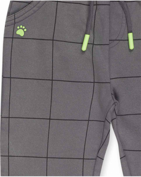 Pantalon peluche gris garçon Cattitude Pantalon peluche gris garçon Cattitude