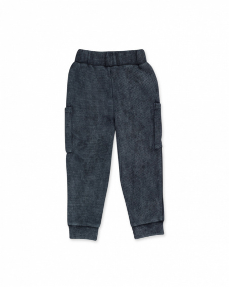Pantalon gris en maille pour garçon Cattitude Pantalon gris en maille pour garçon Cattitude