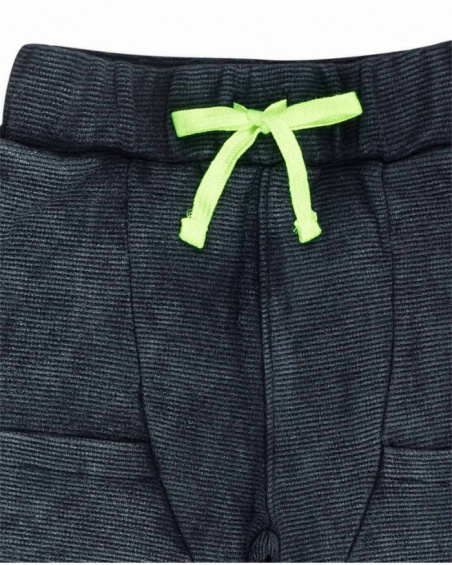 Pantalon gris en maille pour garçon Cattitude Pantalon gris en maille pour garçon Cattitude