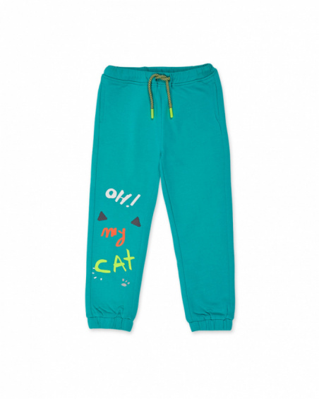 Pantalon peluche bleu garçon Cattitude Pantalon peluche bleu garçon Cattitude