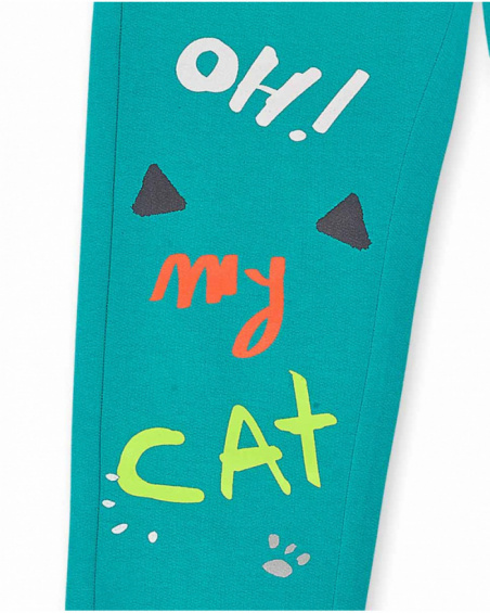 Pantalon peluche bleu garçon Cattitude Pantalon peluche bleu garçon Cattitude