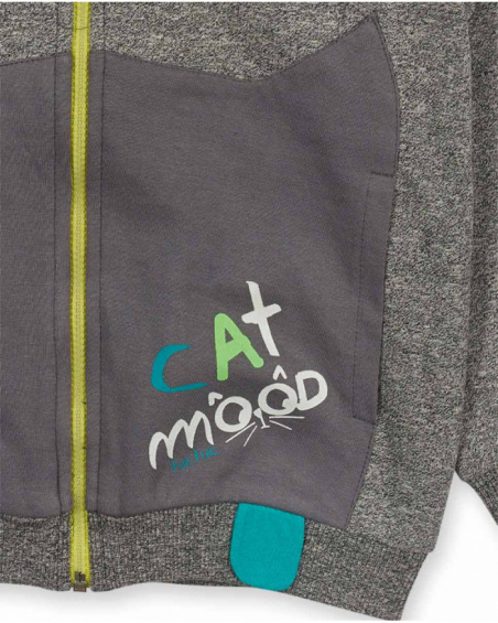 Ensemble peluche grise garçon Cattitude Ensemble peluche grise garçon Cattitude