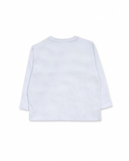 T-shirt en maille blanc pour garçon Cattitude T-shirt en maille blanc pour garçon Cattitude