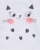 T-shirt blanc en maille pour fille Cattitude T-shirt blanc en maille pour fille Cattitude