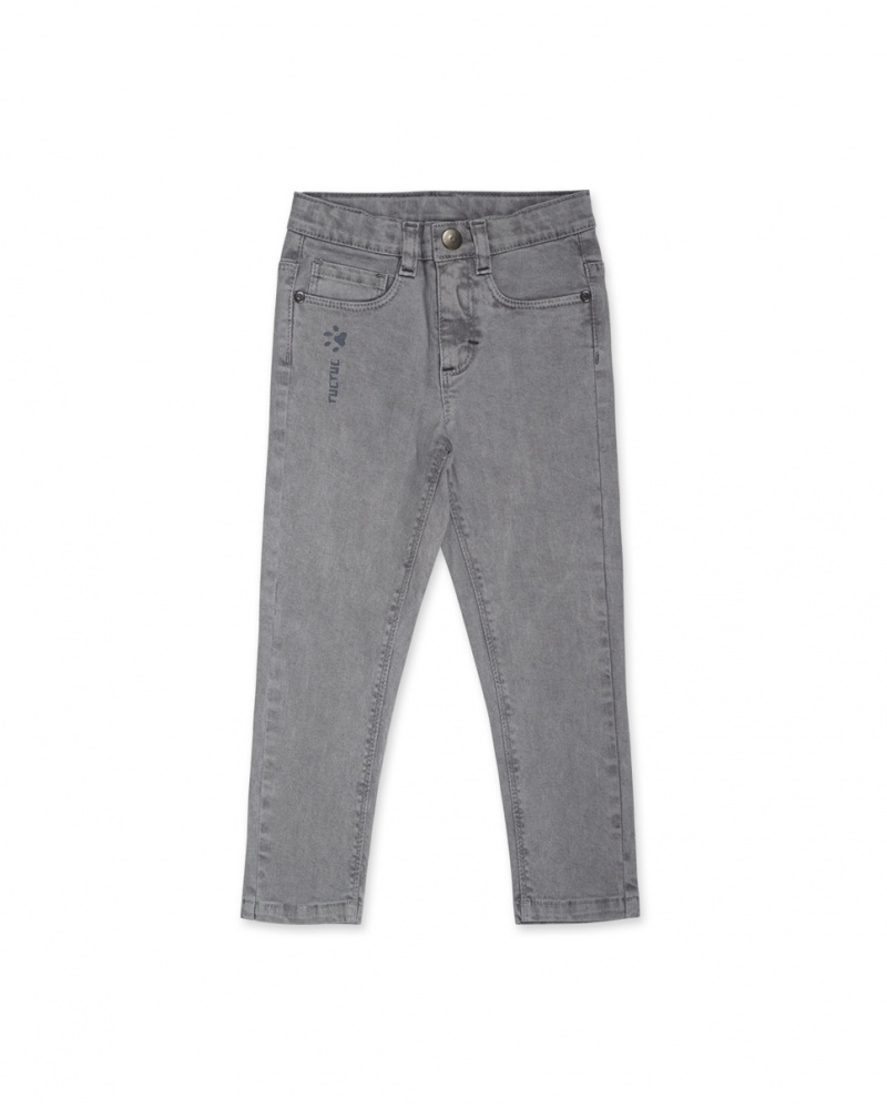 Pantalon twill gris garçon Big Hugs