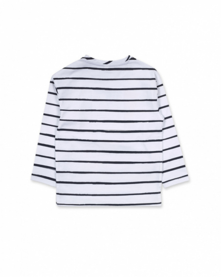 T-shirt blanc en maille garçon Big Hugs T-shirt blanc en maille garçon Big Hugs