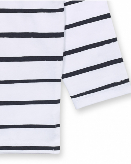T-shirt blanc en maille garçon Big Hugs T-shirt blanc en maille garçon Big Hugs