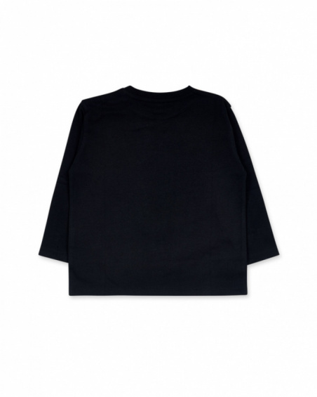 T-shirt noir en maille garçon Big Hugs T-shirt noir en maille garçon Big Hugs