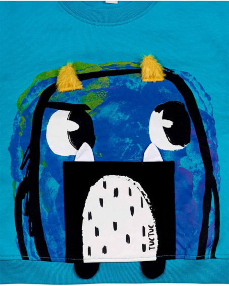 Sweat molleton bleu pour garçon Big Hugs Sweat molleton bleu pour garçon Big Hugs