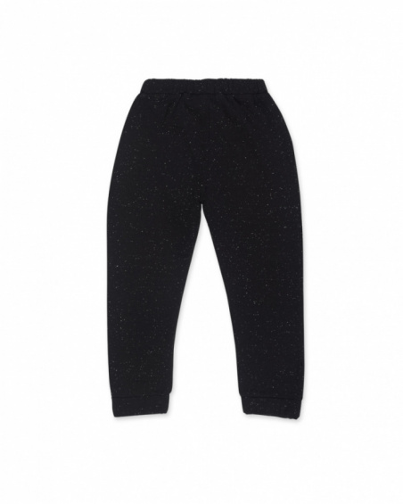 Pantalon peluche garçon noir Big Hugs