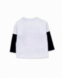 T-shirt en maille blanc pour garçon Big Hugs T-shirt en maille blanc pour garçon Big Hugs