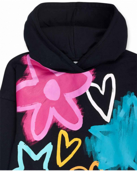 Robe peluche noire pour fille Big Hugs Robe peluche noire pour fille Big Hugs