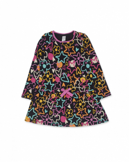 Robe peluche noire fille Big Hugs Robe peluche noire fille Big Hugs