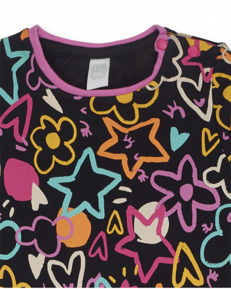 Robe peluche noire fille Big Hugs Robe peluche noire fille Big Hugs