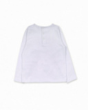 T-shirt blanc en maille pour fille Big Hugs T-shirt blanc en maille pour fille Big Hugs