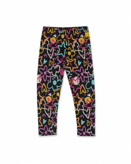 Legging en peluche noir pour filles Big Hugs Legging en peluche noir pour filles Big Hugs