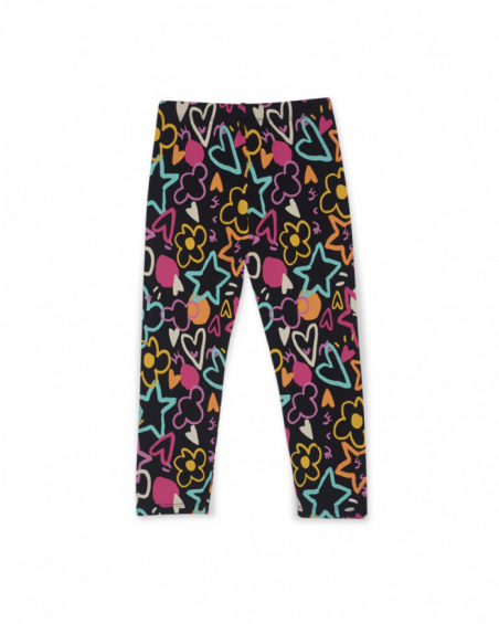 Legging en peluche noir pour filles Big Hugs Legging en peluche noir pour filles Big Hugs