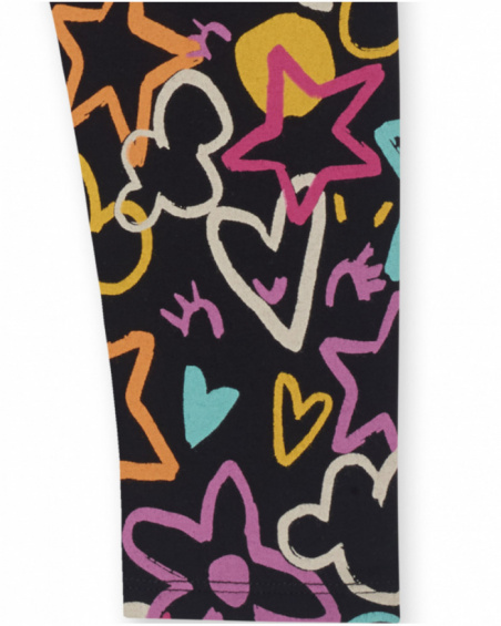 Legging en peluche noir pour filles Big Hugs Legging en peluche noir pour filles Big Hugs