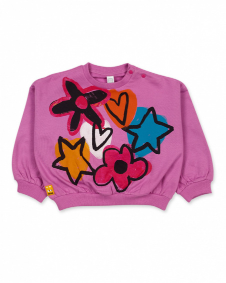 Sweat peluche rose pour fille Big Hugs Sweat peluche rose pour fille Big Hugs