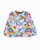 Sweat polaire fille Big Hugs blanc Sweat polaire fille Big Hugs blanc