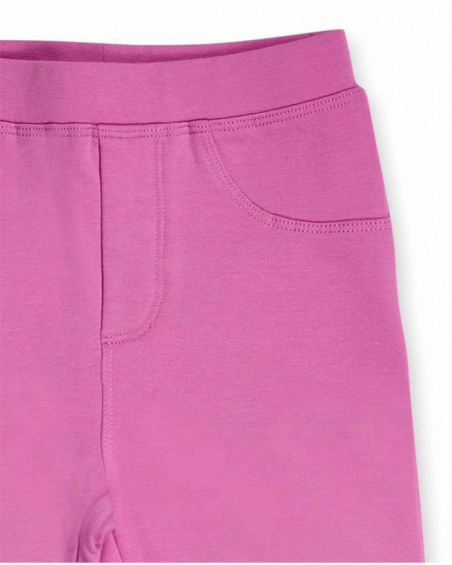 Legging fille rose en peluche Big Hugs Legging fille rose en peluche Big Hugs