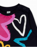 T-shirt en maille noir fille Big Hugs T-shirt en maille noir fille Big Hugs
