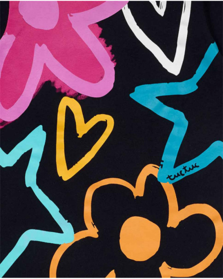 T-shirt en maille noir fille Big Hugs T-shirt en maille noir fille Big Hugs