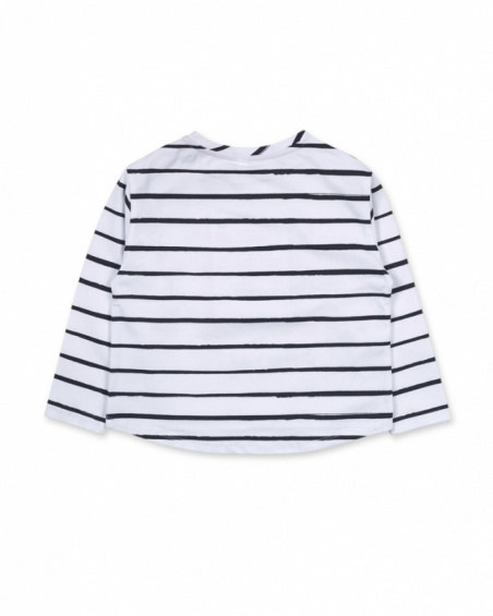 T-shirt blanc en maille fille Big Hugs T-shirt blanc en maille fille Big Hugs
