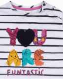 T-shirt blanc en maille fille Big Hugs T-shirt blanc en maille fille Big Hugs