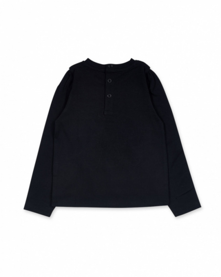 T-shirt en maille noir pour fille Big Hugs T-shirt en maille noir pour fille Big Hugs