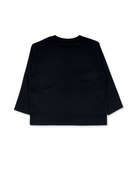 T-shirt en maille noir pour garçon Big Hugs T-shirt en maille noir pour garçon Big Hugs