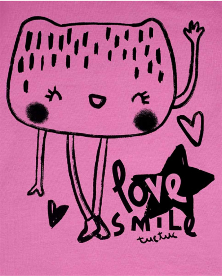 T-shirt en maille rose pour fille Big Hugs T-shirt en maille rose pour fille Big Hugs