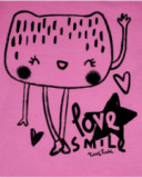 T-shirt en maille rose pour fille Big Hugs T-shirt en maille rose pour fille Big Hugs