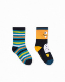 Lot de 2 chaussettes à motifs pour garçon Big Hugs Lot de 2 chaussettes à motifs pour garçon Big Hugs