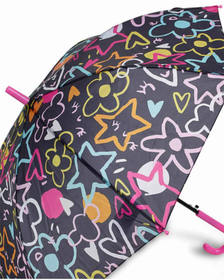 Parapluie imprimé noir pour fille Big Hugs Parapluie imprimé noir pour fille Big Hugs