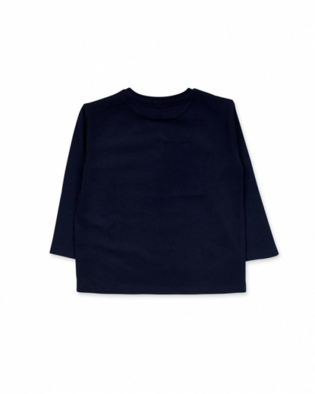 T-shirt bleu en maille pour garçon collection Road to Adventure T-shirt bleu en maille pour garçon collection Road to Adventure