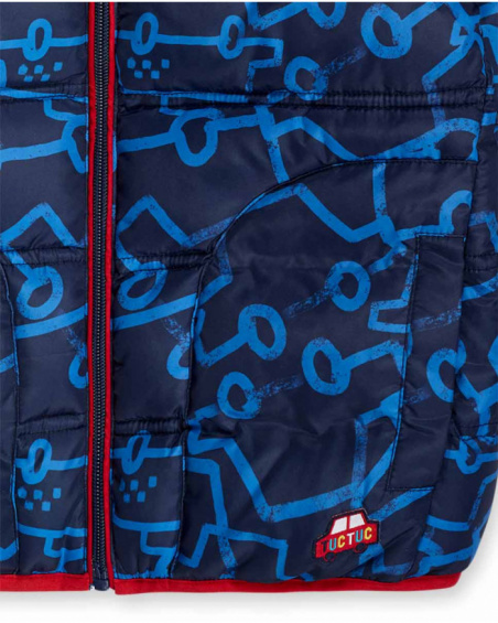 Parka matelassée garçon Road to Adventure bleue Parka matelassée garçon Road to Adventure bleue