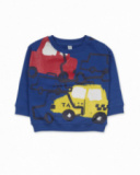 Sweat bleu polaire garçon Road to Adventure Sweat bleu polaire garçon Road to Adventure