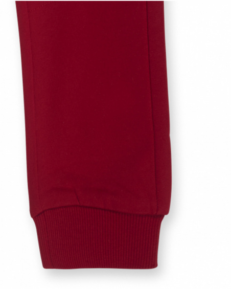 Pantalon peluche garçon Road to Adventure rouge Pantalon peluche garçon Road to Adventure rouge