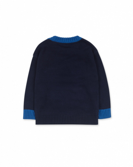 Pull bleu en tricot pour garçon Road to Adventure Pull bleu en tricot pour garçon Road to Adventure