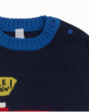 Pull bleu en tricot pour garçon Road to Adventure Pull bleu en tricot pour garçon Road to Adventure