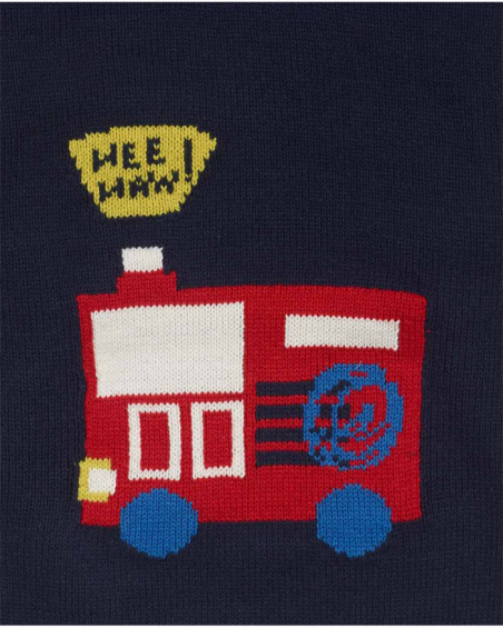Pull bleu en tricot pour garçon Road to Adventure Pull bleu en tricot pour garçon Road to Adventure