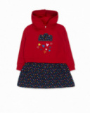 Robe en peluche rouge pour fille Road to Adventure Robe en peluche rouge pour fille Road to Adventure