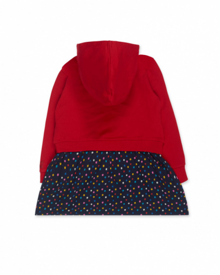 Robe en peluche rouge pour fille Road to Adventure Robe en peluche rouge pour fille Road to Adventure