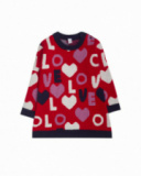 Robe en tricot rouge pour fille Road to Adventure Robe en tricot rouge pour fille Road to Adventure