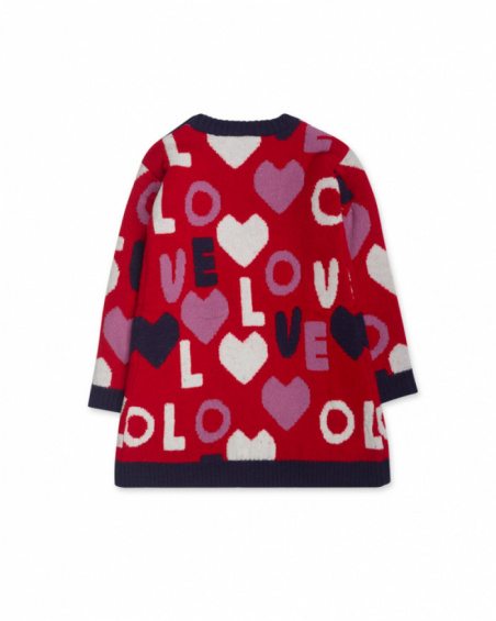 Robe en tricot rouge pour fille Road to Adventure Robe en tricot rouge pour fille Road to Adventure