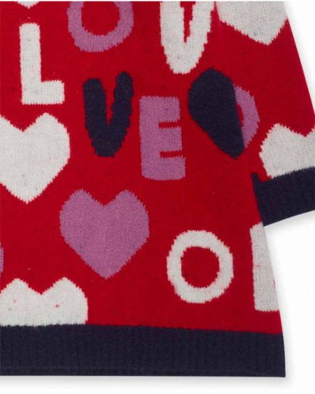 Robe en tricot rouge pour fille Road to Adventure Robe en tricot rouge pour fille Road to Adventure